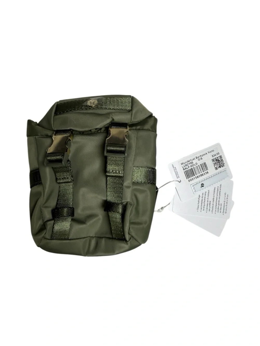 Lululemon Wunderlust Nano Backpack Bayleaf Gold ONE SIZE NWT